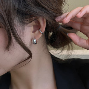 Nihao Wholesale simple irregular metal chain ear bone clip earrings four-piece set wholesale
