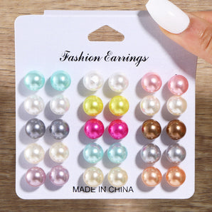 Nihao Wholesale Jewelry Classic Style Commute Solid Color Alloy Stoving Varnish Ear Studs