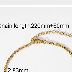 Nihao Wholesale Simple Style Geometric Gold Plated Anklet Necklace
