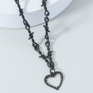 Nihao Wholesale Fashion Heart Shape Alloy Plating Unisex Pendant Necklace