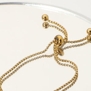 Nihao Wholesale baroque pearl waterproof adjustable gold-plated stainless steel bracelet
