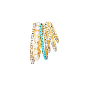 Nihao Wholesale fashion multi-layer retro pearl rhinestone ear clip