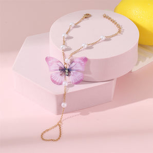 Nihao Wholesale Fairy Style Original Design Butterfly Alloy Beaded Women's Bracelets