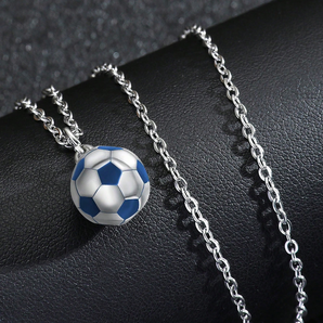 Nihao Wholesale Casual Basketball Football Stainless Steel Enamel Unisex Pendant Necklace