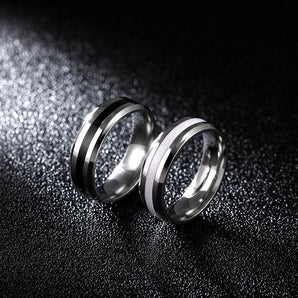 Nihao Wholesale Simple Style Titanium Steel Enamel Rings 1 Piece