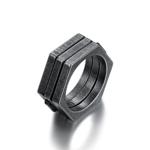 Nihao Wholesale Hip-Hop Solid Color Titanium Steel Polishing Men'S Rings
