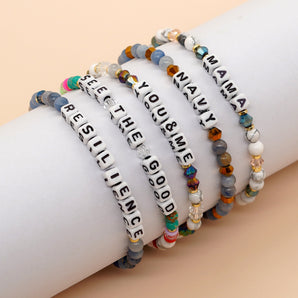 Nihao Wholesale Ethnic Style Letter Artificial Crystal Wholesale Bracelets