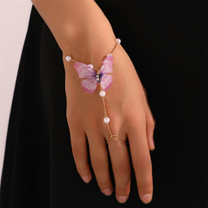 Nihao Wholesale Fairy Style Original Design Butterfly Alloy Beaded Women's Bracelets