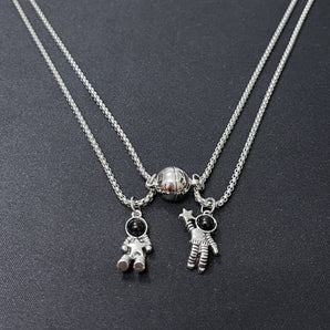 Nihao Wholesale 1 Piece Fashion Astronaut Alloy rope Couple Bracelets Necklace