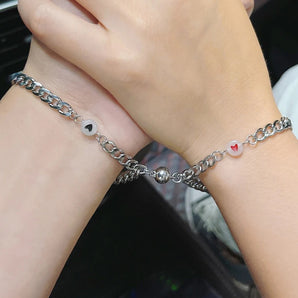Nihao Wholesale Simple Style Classic Style Heart Shape Iron Luminous Couple Bracelets