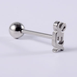 Nihao Wholesale Lady Letter Stainless Steel Plating Tongue Nail