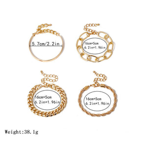 Nihao Wholesale Simple Style Commute Solid Color Gold Plated Alloy Wholesale Bracelets