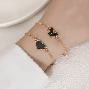 Nihao Wholesale Simple Style Butterfly Alloy Enamel Women's Bracelets