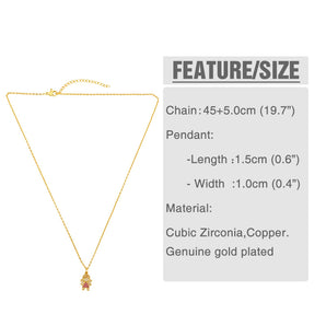 Nihao Wholesale Fashion Cartoon Character 18K Gold Plated Necklace In Bulk