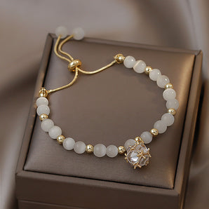 Nihao Wholesale fashion adjustable opal cat's eye shaped bracelet wholesale