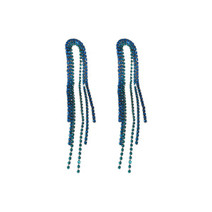 Nihao Wholesale Fashion Geometric Alloy Rhinestone Tassel Women'S Earrings Necklace