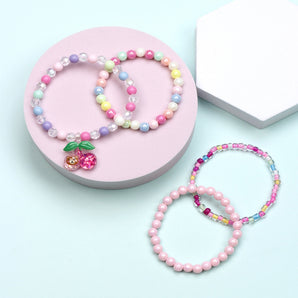 Nihao Wholesale Cute Star Flower Plastic Beaded Girl'S Bracelets