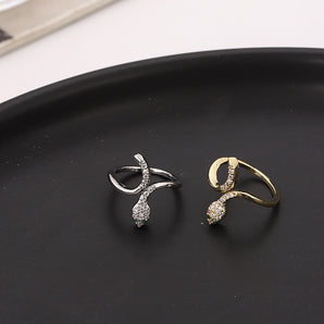Nihao Wholesale Simple Style Animal Metal Plating Inlay Artificial Diamond Unisex Rings