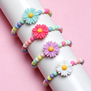 Nihao Wholesale Cute Flower Plastic Resin Wholesale Bracelets