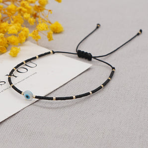 Nihao Wholesale Simple Style Devil'S Eye Seed Bead Beaded Women'S Bracelets