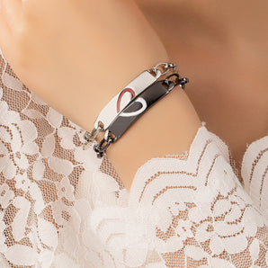 Nihao Wholesale Cute Sweet Heart Shape Metal Plating Couple Bracelets