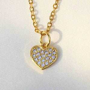 Nihao Wholesale titanium steel hypoallergenic zircon heart necklace