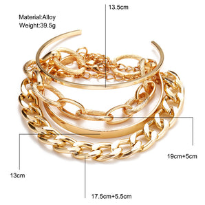 Nihao Wholesale Simple Style Solid Color Alloy Plating Gold Plated Unisex Bracelets