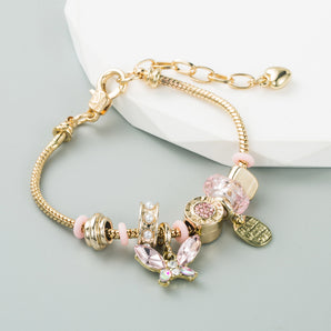 Nihao Wholesale Fashion Butterfly Alloy Plating Inlay Rhinestones Pearl Women'S Bracelets