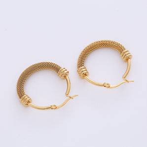 Nihao Wholesale Fashion Circle Plating Titanium Steel Earrings
