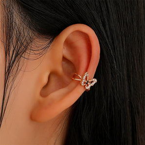 Nihao Wholesale Jewelry Simple Style Butterfly Alloy Zircon Plating Earrings