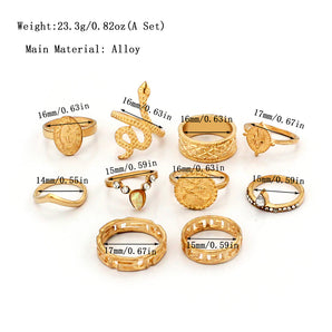 Nihao Wholesale IG Style Simple Style Geometric Alloy Plating Inlay Rhinestones Women's Rings