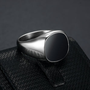 Nihao Wholesale Fashion Oval Titanium Steel Epoxy Plating Unisex Rings