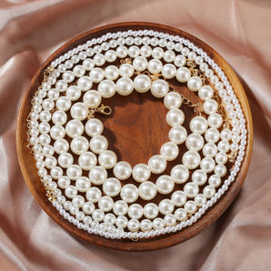 Nihao Wholesale retro simple pearl chain necklace