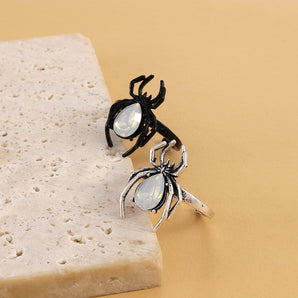 Nihao Wholesale Gothic Spider Alloy Plating Rhinestones Couple Ring