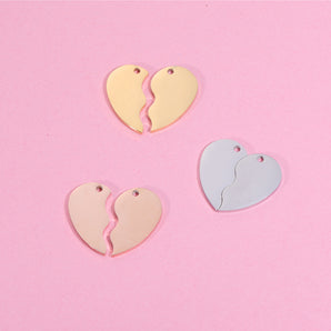 Nihao Wholesale Simple Style Heart Shape Stainless Steel Plating Jewelry Accessories