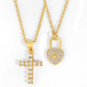 Nihao Wholesale Fashion Cross 18K Gold Plated Necklace In Bulk