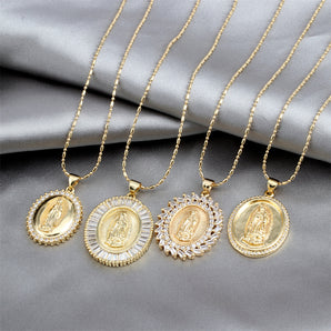 Nihao Wholesale Vintage Style Human Copper Zircon Pendant Necklace In Bulk