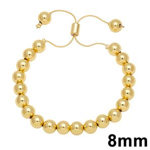 Nihao Wholesale Simple Style Solid Color Copper Plating 18K Gold Plated Bracelets
