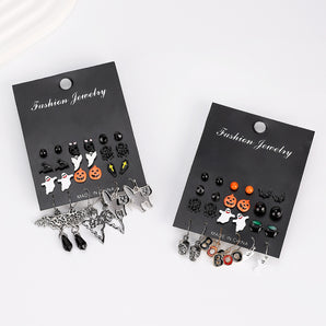 Nihao Wholesale 1 Set Gothic Vacation Cool Style Halloween Pattern Alloy Drop Earrings