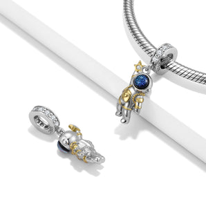 Nihao Wholesale Fashion Astronaut Silver Inlay Zircon Jewelry Accessories