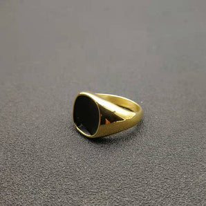 Nihao Wholesale 1 Piece Hip-Hop Geometric Stainless Steel Epoxy Men'S Rings