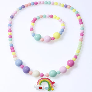 Nihao Wholesale Korean Style/Korean Style Rainbow Plastic Resin No Inlaid Ball bead chain Suit