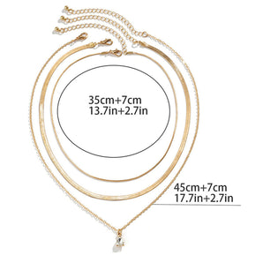 Nihao Wholesale Simple Style Solid Color Zircon Alloy Wholesale Layered Necklaces