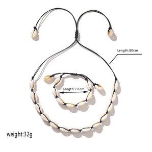 Nihao Wholesale Hawaiian Shell Polyester Shell Bracelets Necklace