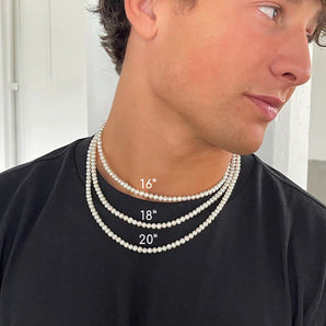 Nihao Wholesale Fashion Geometric Stainless Steel Imitation pearl Plating Unisex Necklace