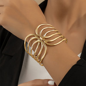 Nihao Wholesale Nordic Style Exaggerated Sexy Curve Lines Alloy Women's Bangle