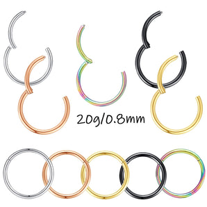 Nihao Wholesale Simple Style Circle Stainless Steel Plating Nose Ring