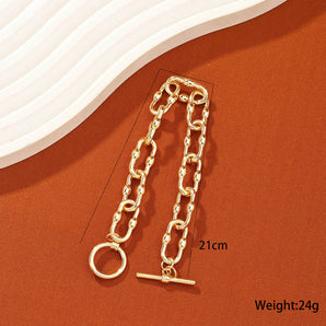 Nihao Wholesale Simple Style Geometric Alloy Plating Women's Bracelets