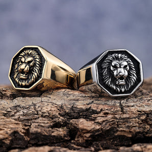 Nihao Wholesale Hip-Hop Punk Lion Stainless Steel Plating Men'S Rings