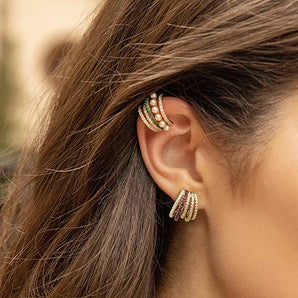 Nihao Wholesale Jewelry Fashion Geometric Alloy Artificial Gemstones Diamond Earrings